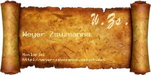 Weyer Zsuzsanna névjegykártya